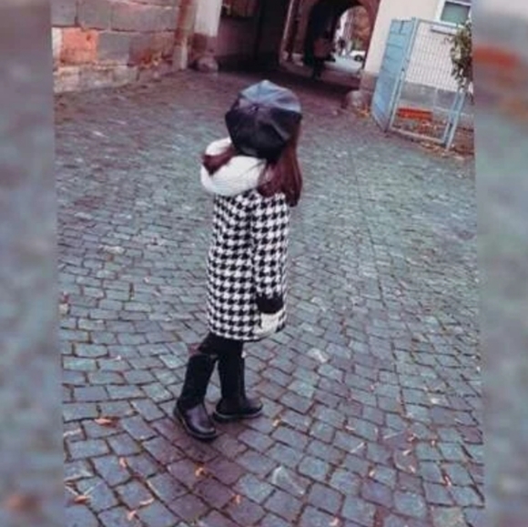 GIRLS Houndstooth Teddy lined Tweed Coat 😻🌈🤌💞 - Picture 2 of 10